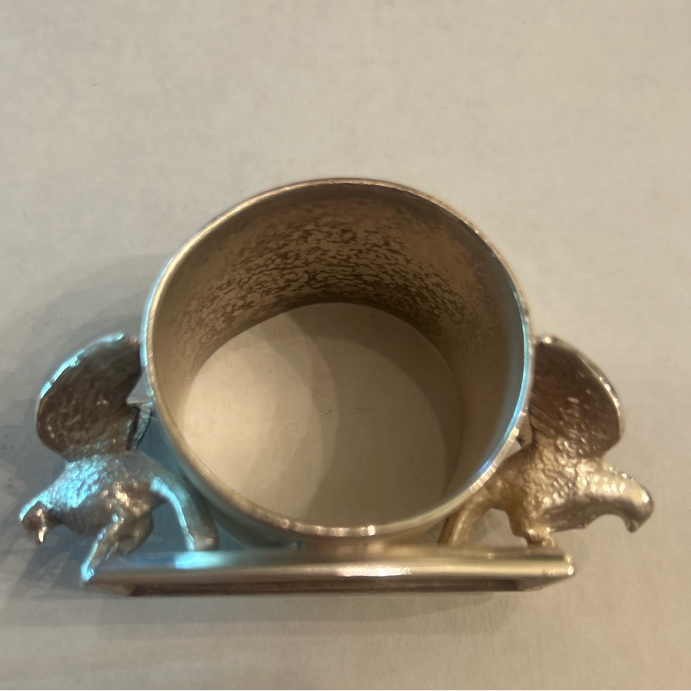 Vintage SilverPlate Figural Double Eagle Quadruple Plate Toronto Napkin Ring